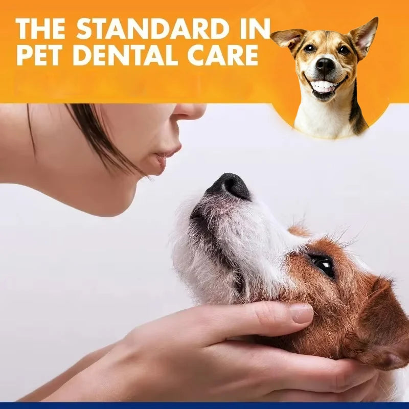 Pet Cleaning Tools Kit Dog Gum Care Products Kit Reduces Plaque & Tartar Buildup for Pet Universal Toothpaste Toothbrush Set