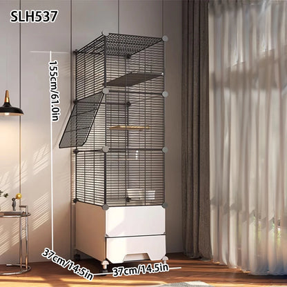 Large Splash-Proof Birdcage for Parrots, Cockatiels, Mynas, Large Thrushes, Budgerigars, and Finches - Luxurious Ornamental Villa
