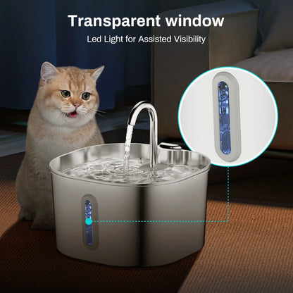 Avyrn ClearFlow™ — 2.2L Filtered Automatic Pet Fountain