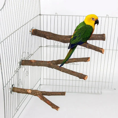 1pcs 15/20/30cm Birds Accessories Bird Cage Sticks Wooden Stuff Stand Tree Branch Perches Accessories For Birds Vogel Stokjes