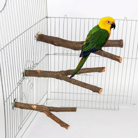 1pcs 15/20/30cm Birds Accessories Bird Cage Sticks Wooden Stuff Stand Tree Branch Perches Accessories For Birds Vogel Stokjes