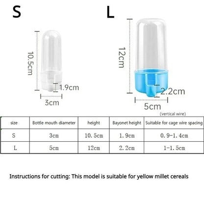 Hanging Pet Feeder Water Dispenser Pet Bird Food Box Squirrel Parrot Cage Accessories Birds Supplies