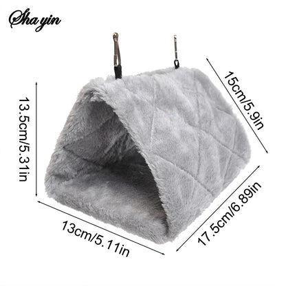 Parrot Triangle Hammock - Pure Color Parrot Parrotlet Winter Warmth Cotton Nest Hanging Cage Hanging Suspension Nest