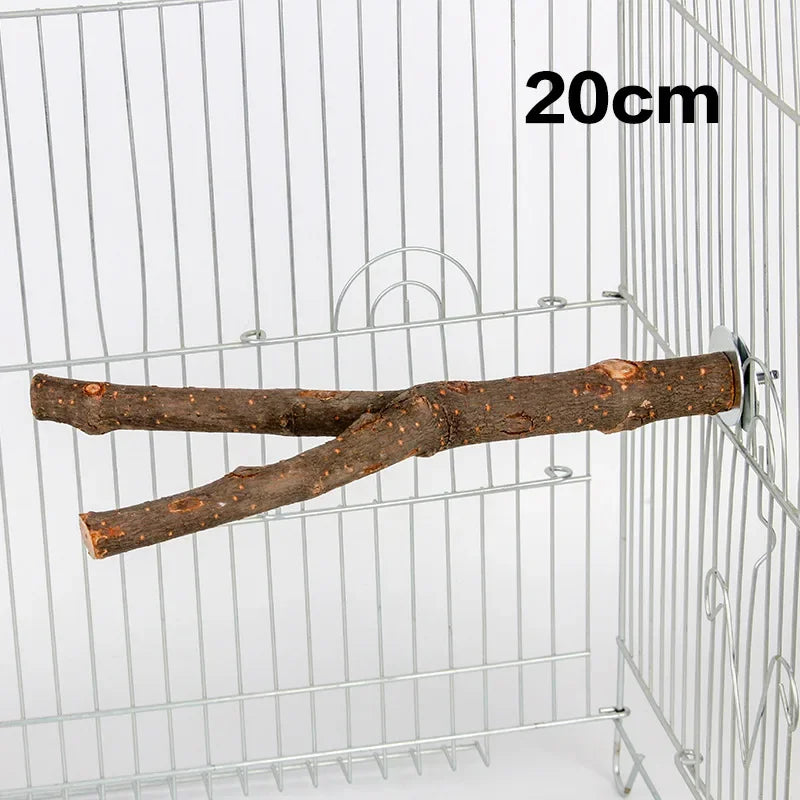 1pcs 15/20/30cm Birds Accessories Bird Cage Sticks Wooden Stuff Stand Tree Branch Perches Accessories For Birds Vogel Stokjes