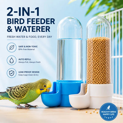 Hanging Pet Feeder Water Dispenser Pet Bird Food Box Squirrel Parrot Cage Accessories Birds Supplies