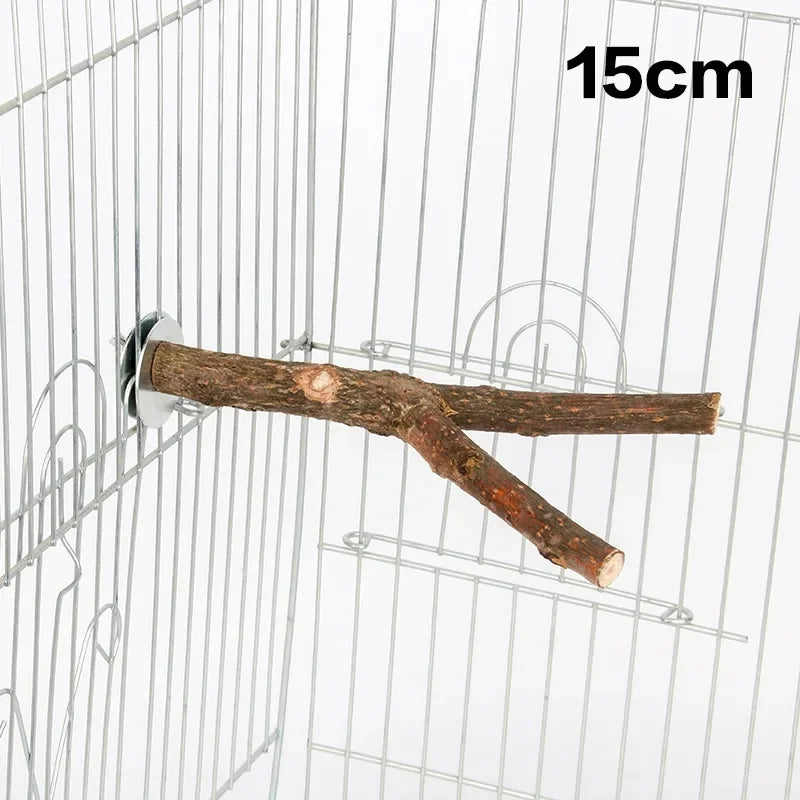 1pcs 15/20/30cm Birds Accessories Bird Cage Sticks Wooden Stuff Stand Tree Branch Perches Accessories For Birds Vogel Stokjes